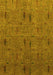 Abstract Yellow Modern Rug, abs1643yw