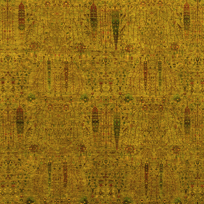 Abstract Yellow Modern Rug, abs1643yw