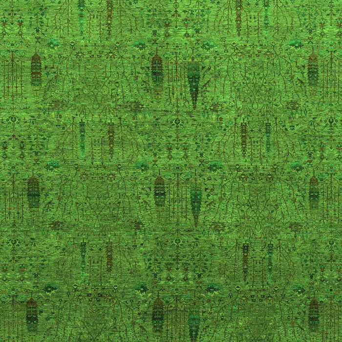 Square Abstract Green Modern Rug, abs1643grn