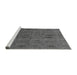 Sideview of Machine Washable Abstract Gray Modern Rug, wshabs1643gry