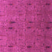 Square Machine Washable Abstract Pink Modern Rug, wshabs1643pnk