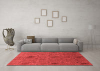 Machine Washable Abstract Red Modern Rug, wshabs1643red