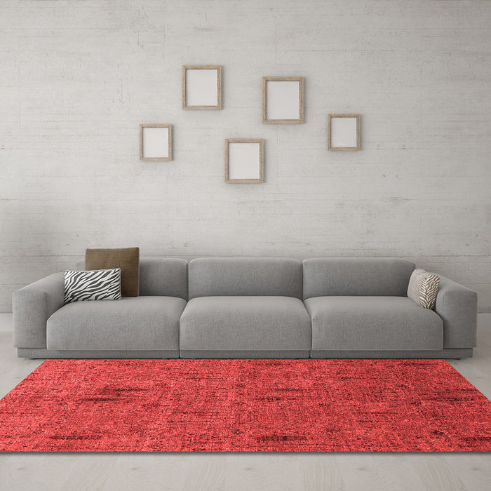 Modern Red Washable Rugs