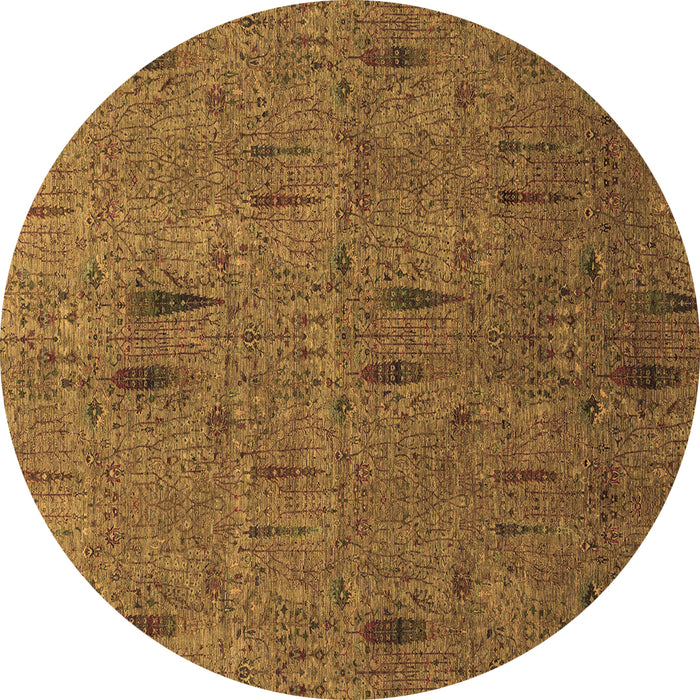 Round Abstract Brown Modern Rug, abs1643brn
