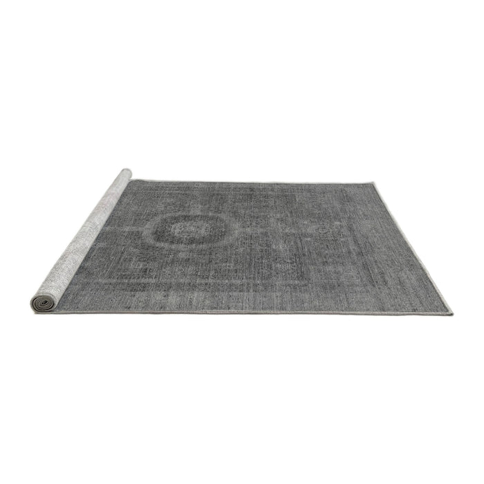 Sideview of Machine Washable Abstract Gray Modern Rug, wshabs1644gry