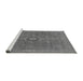 Sideview of Machine Washable Abstract Gray Modern Rug, wshabs1644gry