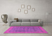 Machine Washable Abstract Pink Modern Rug in a Living Room, wshabs1644pnk