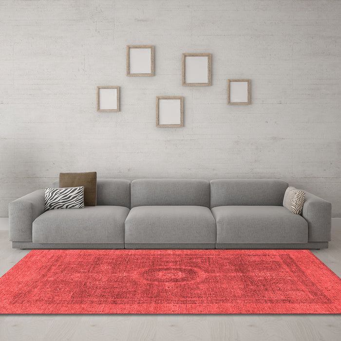 Modern Red Washable Rugs