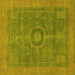 Square Abstract Yellow Modern Rug, abs1644yw