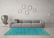 Machine Washable Abstract Light Blue Modern Rug in a Living Room, wshabs1644lblu