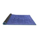 Sideview of Abstract Blue Modern Rug, abs1644blu