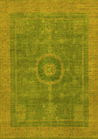 Abstract Yellow Modern Rug, abs1644yw