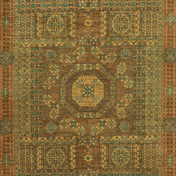 Machine Washable Abstract Cinnamon Brown Rug, wshabs1645