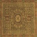 Square Abstract Brown Modern Rug, abs1645brn