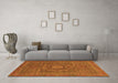 Machine Washable Abstract Orange Modern Area Rugs in a Living Room, wshabs1645org