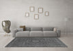 Machine Washable Abstract Gray Modern Rug in a Living Room,, wshabs1645gry