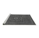 Sideview of Machine Washable Abstract Gray Modern Rug, wshabs1645gry