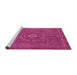 Sideview of Machine Washable Abstract Pink Modern Rug, wshabs1645pnk