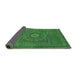 Sideview of Abstract Emerald Green Modern Rug, abs1645emgrn