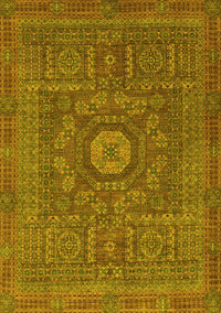 Abstract Yellow Modern Rug, abs1645yw