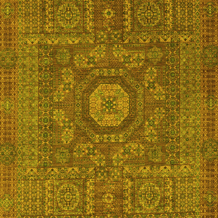 Abstract Yellow Modern Rug, abs1645yw