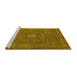 Sideview of Machine Washable Abstract Yellow Modern Rug, wshabs1645yw