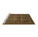 Sideview of Machine Washable Abstract Red Brown Rug, wshabs1646