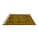 Sideview of Machine Washable Abstract Yellow Modern Rug, wshabs1646yw