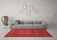 Machine Washable Abstract Red Modern Rug, wshabs1646red