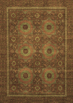 Abstract Brown Modern Rug, abs1646brn