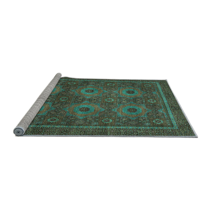 Sideview of Machine Washable Abstract Light Blue Modern Rug, wshabs1646lblu