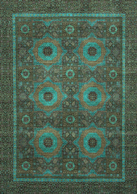 Abstract Light Blue Modern Rug, abs1646lblu