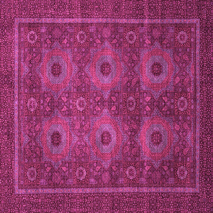 Square Abstract Pink Modern Rug, abs1646pnk