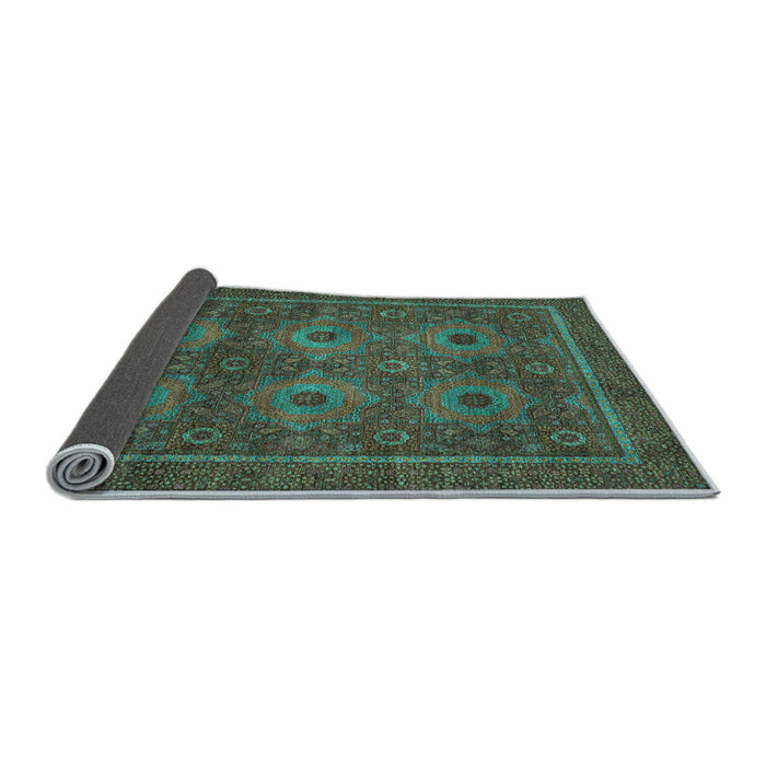Sideview of Abstract Light Blue Modern Rug, abs1646lblu