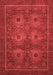 Abstract Red Modern Area Rugs