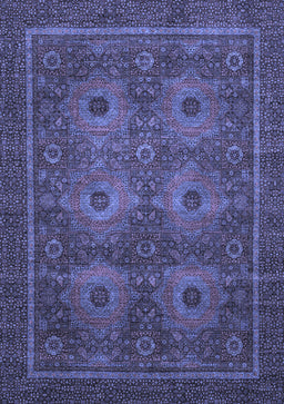 Abstract Blue Modern Rug, abs1646blu