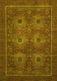 Abstract Yellow Modern Rug, abs1646yw