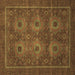 Square Machine Washable Abstract Brown Modern Rug, wshabs1646brn