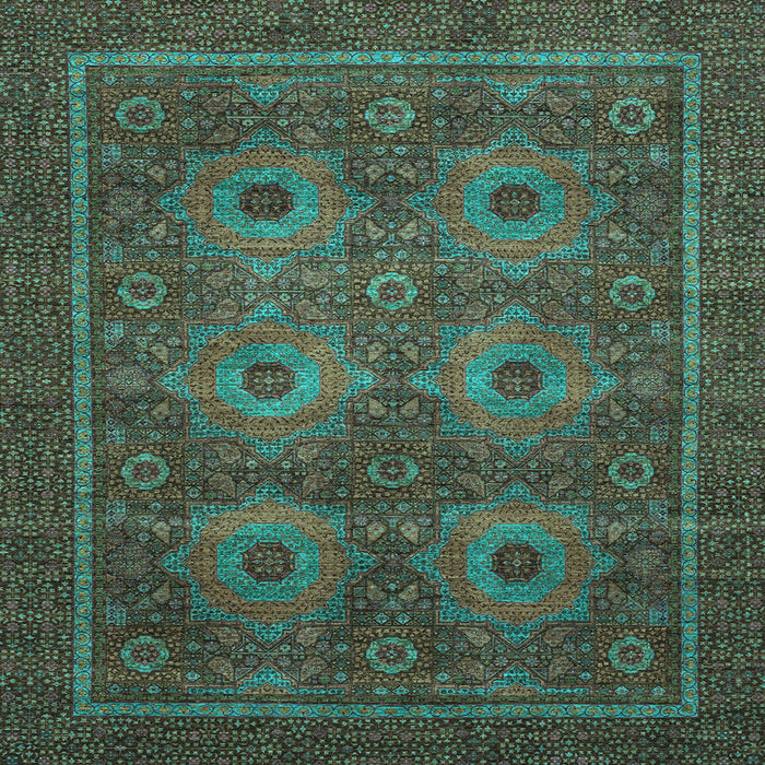 Square Machine Washable Abstract Light Blue Modern Rug, wshabs1646lblu