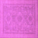 Square Oriental Purple Traditional Rug, abs1647pur