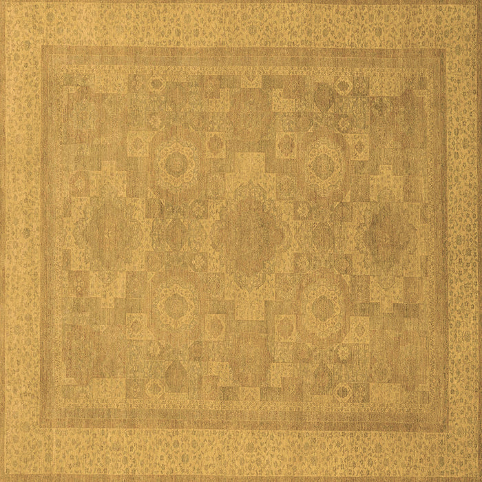 Square Machine Washable Oriental Brown Traditional Rug, wshabs1647brn