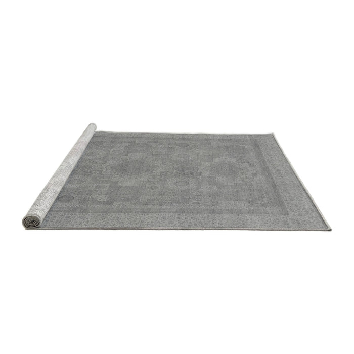 Sideview of Machine Washable Oriental Gray Traditional Rug, wshabs1647gry