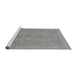 Sideview of Machine Washable Oriental Gray Traditional Rug, wshabs1647gry