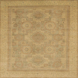 Square Machine Washable Abstract Cinnamon Brown Rug, wshabs1647