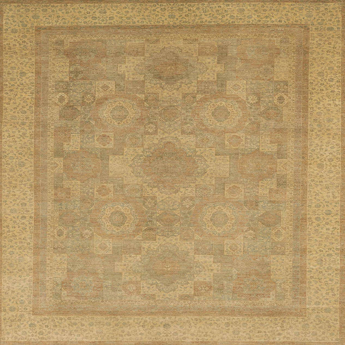 Square Machine Washable Abstract Cinnamon Brown Rug, wshabs1647