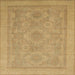 Square Machine Washable Abstract Cinnamon Brown Rug, wshabs1647