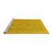 Sideview of Machine Washable Oriental Yellow Traditional Rug, wshabs1647yw