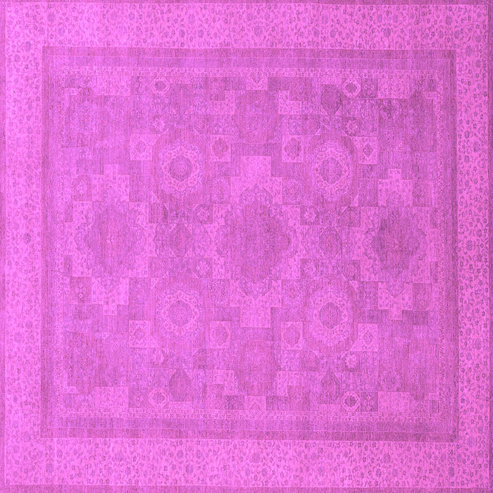 Square Machine Washable Oriental Purple Traditional Area Rugs, wshabs1647pur