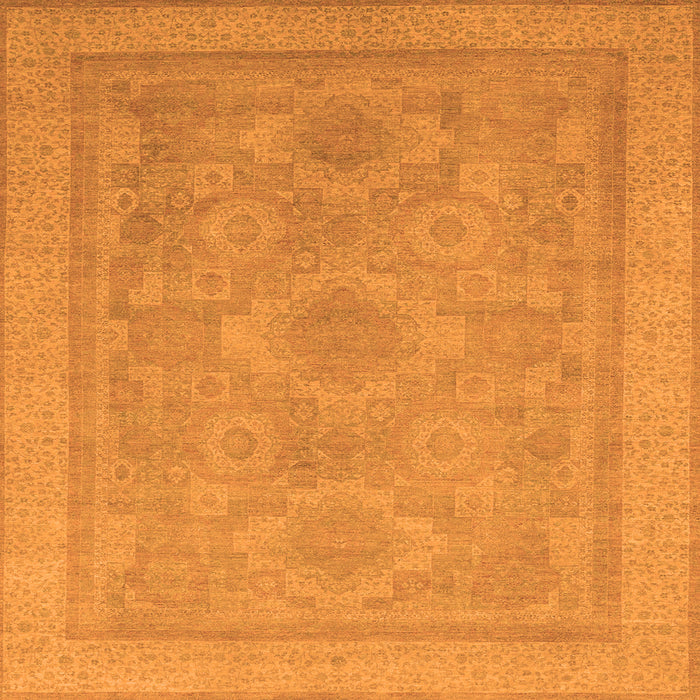 Square Oriental Orange Traditional Rug, abs1647org