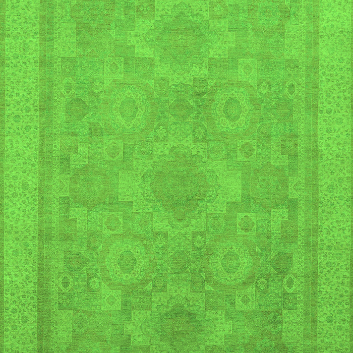 Machine Washable Oriental Green Traditional Area Rugs, wshabs1647grn
